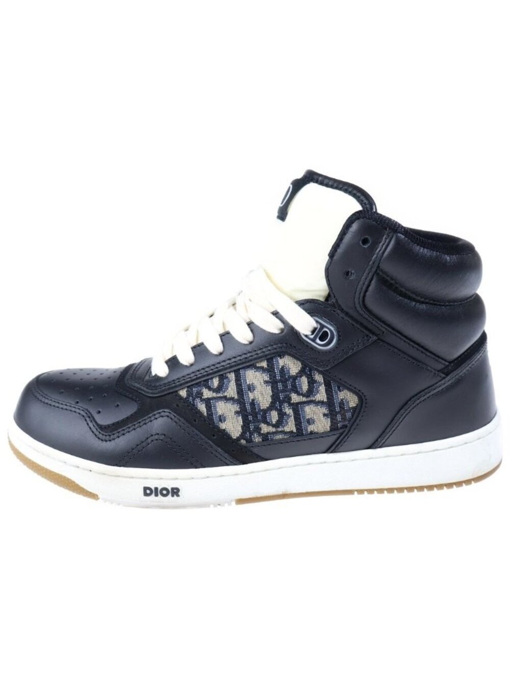 Dior B27 Logo All Over Print High Top Sneakers Black
